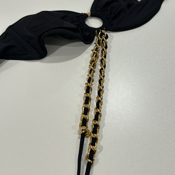 Classic Michael Kors bikini with gold chain intertwined into the straps. 14 - Picture 11 of 15